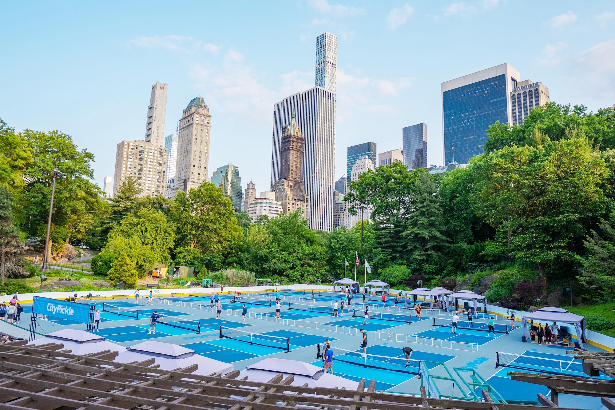 Pickleball is now a summer attraction at Central Park’s Wollman Rink ...